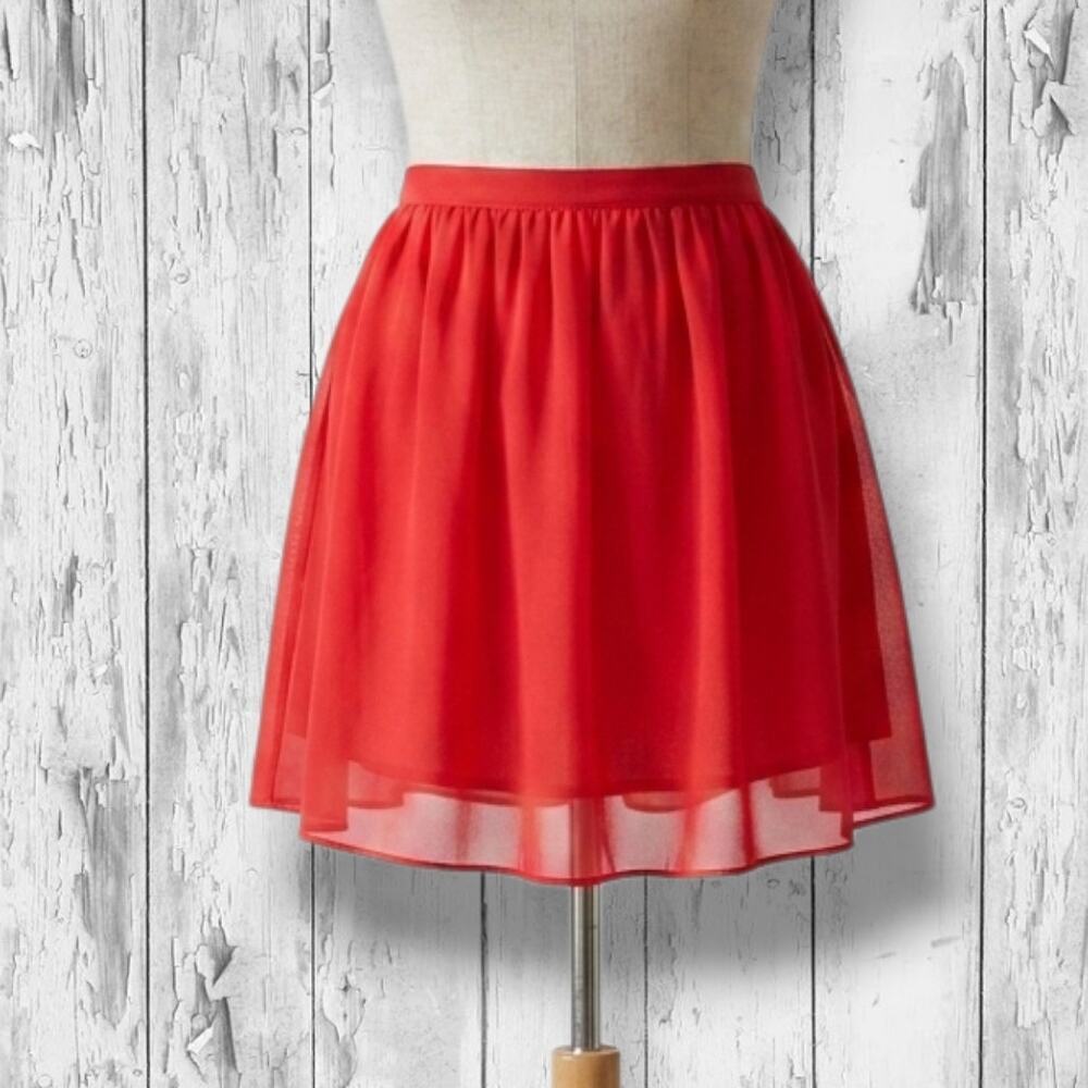 American Eagle Outfitters Juniors Highlighter Pink Lined Skirt Small Pullover